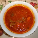ピリ辛！牛肉のトマトスープ